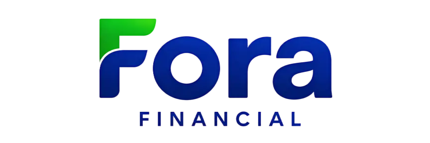 The official Fora Financial logo with a stylized green and blue letter F.