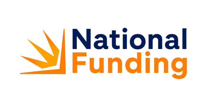 The official National Funding logo with a stylized orange sunburst icon next to the text.