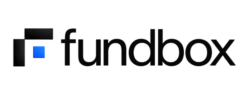 The official Fundbox logo with a black and blue icon and lowercase typography.